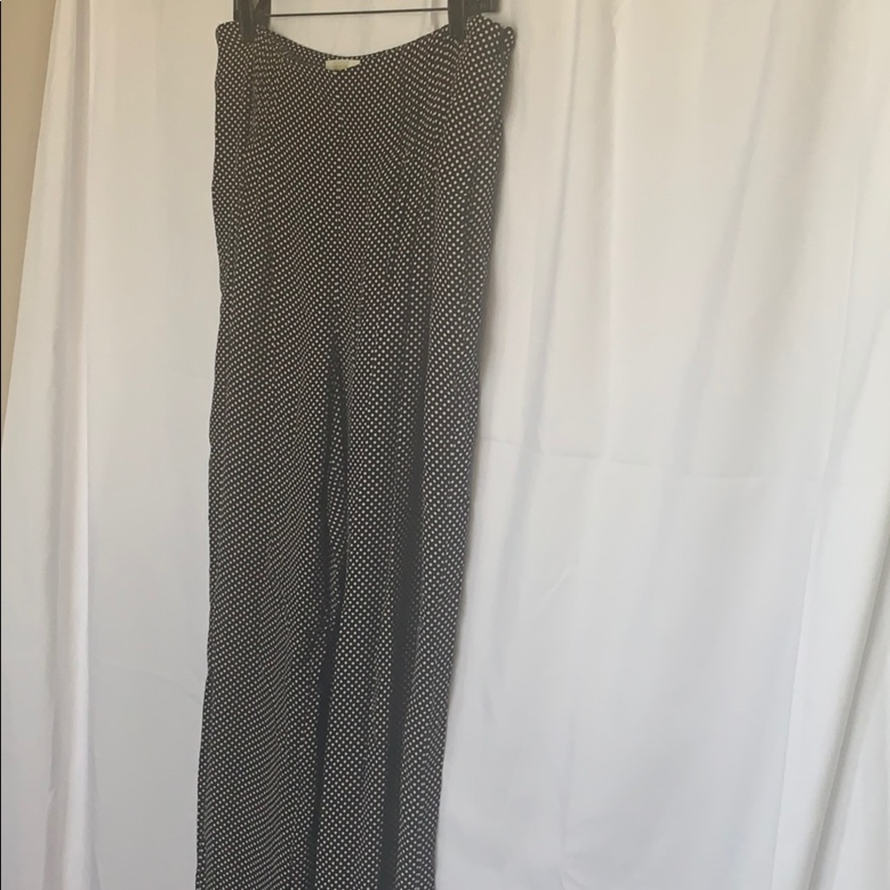 Maeve Black and White Wide Leg Pants